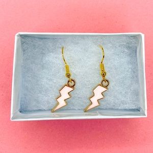 COPY - Handmade Pink lightening bolt earrings!